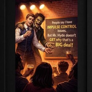 A.I. Comedy Stand‑Up Art Print 8x10 Frame